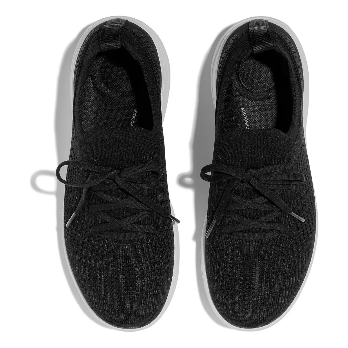 FitFlop Women's SUPER-Q Knit Laced Black/White