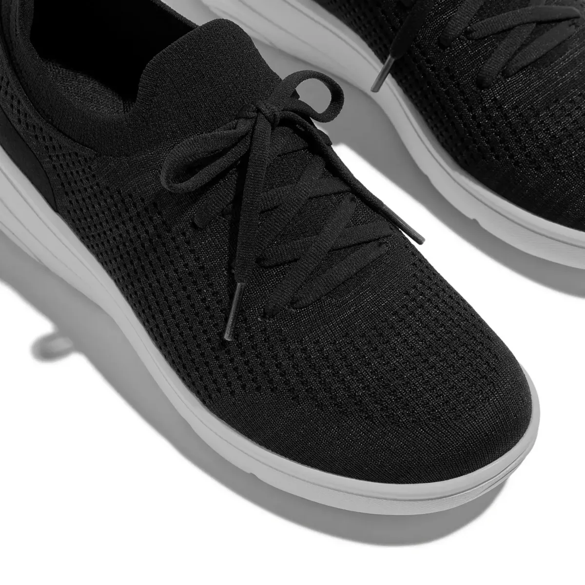 FitFlop Women's SUPER-Q Knit Laced Black/White