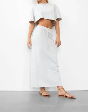 Florina Maxi Skirt In Silver Lining