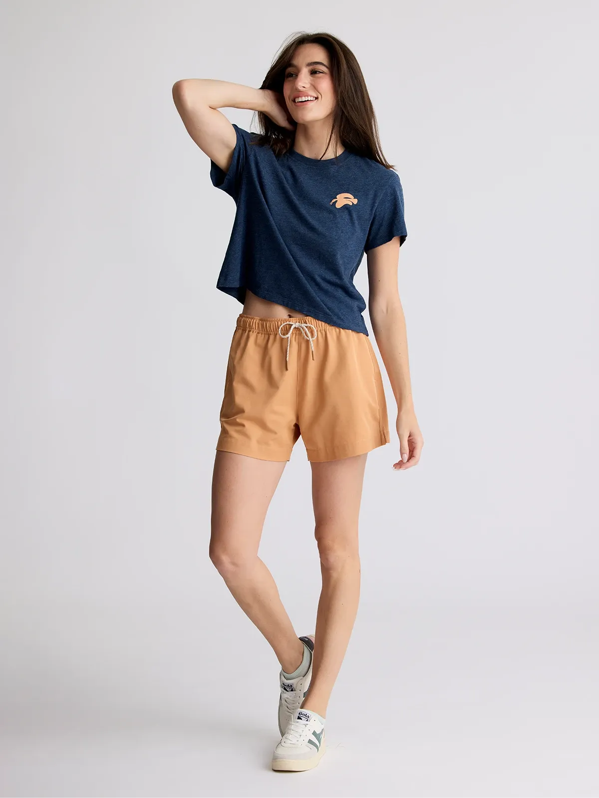 Free Fly High Flyer Tee-Heather Navy