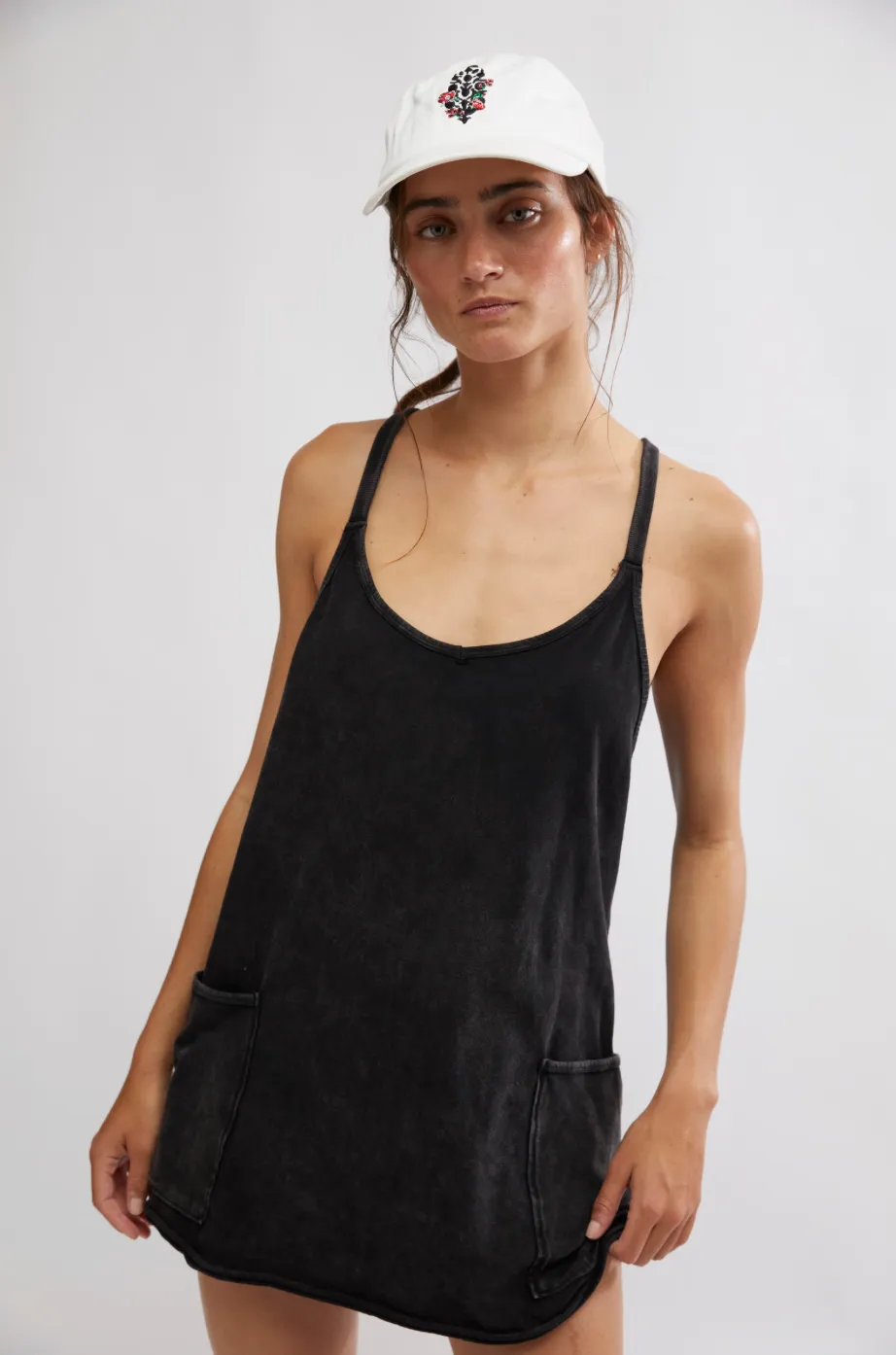 FREE PEOPLE Hot Shot Mini Dress - Black
