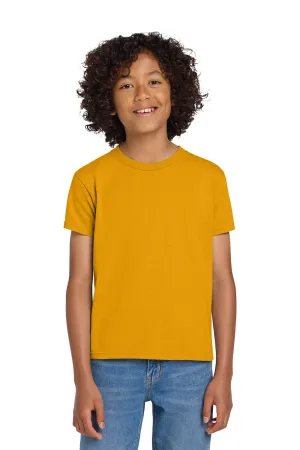 Gildan Youth DryBlend Moisture Wicking Short Sleeve Crewneck T-Shirt - Gold