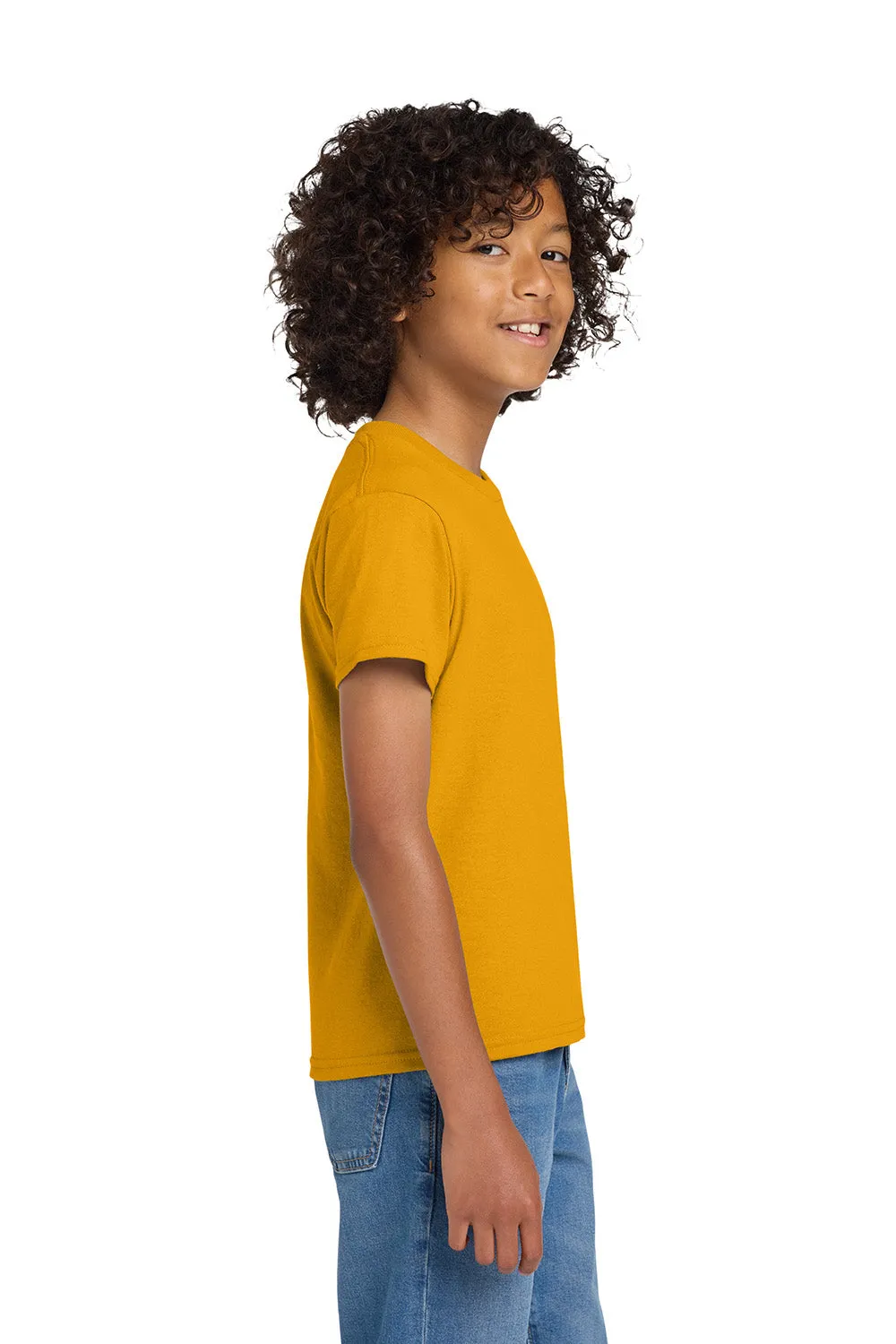 Gildan Youth DryBlend Moisture Wicking Short Sleeve Crewneck T-Shirt - Gold