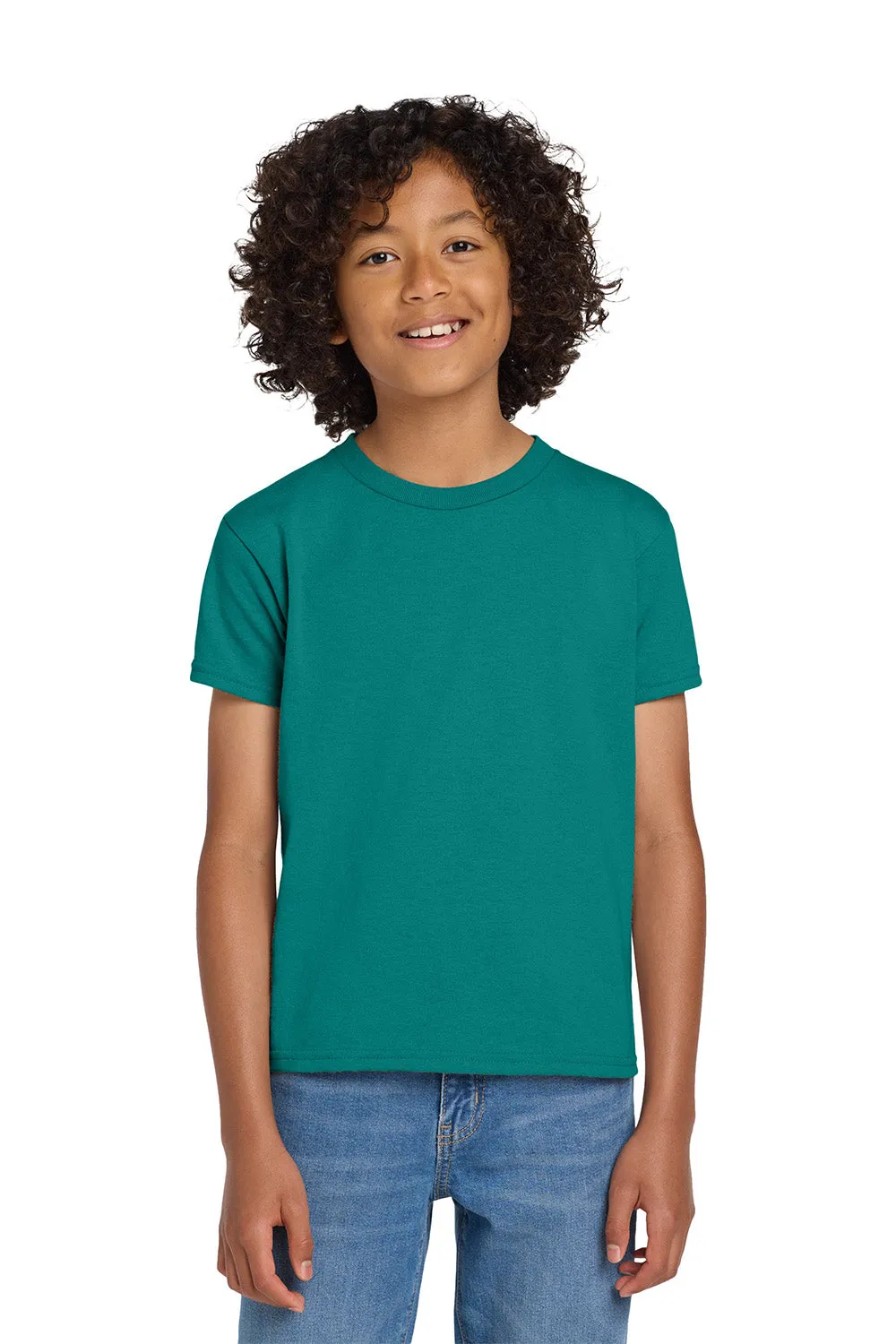 Gildan Youth DryBlend Moisture Wicking Short Sleeve Crewneck T-Shirt - Jade Dome Green