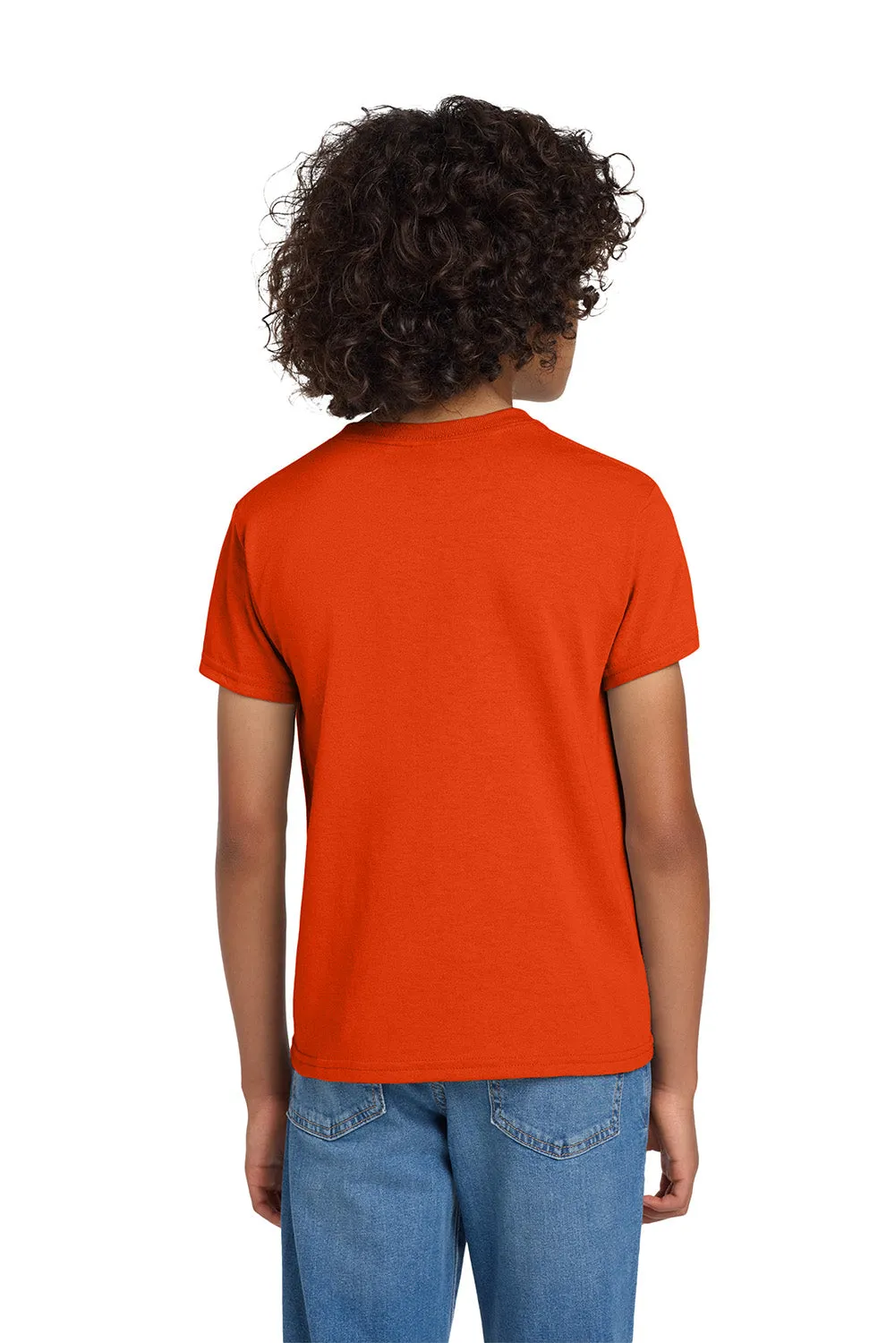 Gildan Youth DryBlend Moisture Wicking Short Sleeve Crewneck T-Shirt - Orange