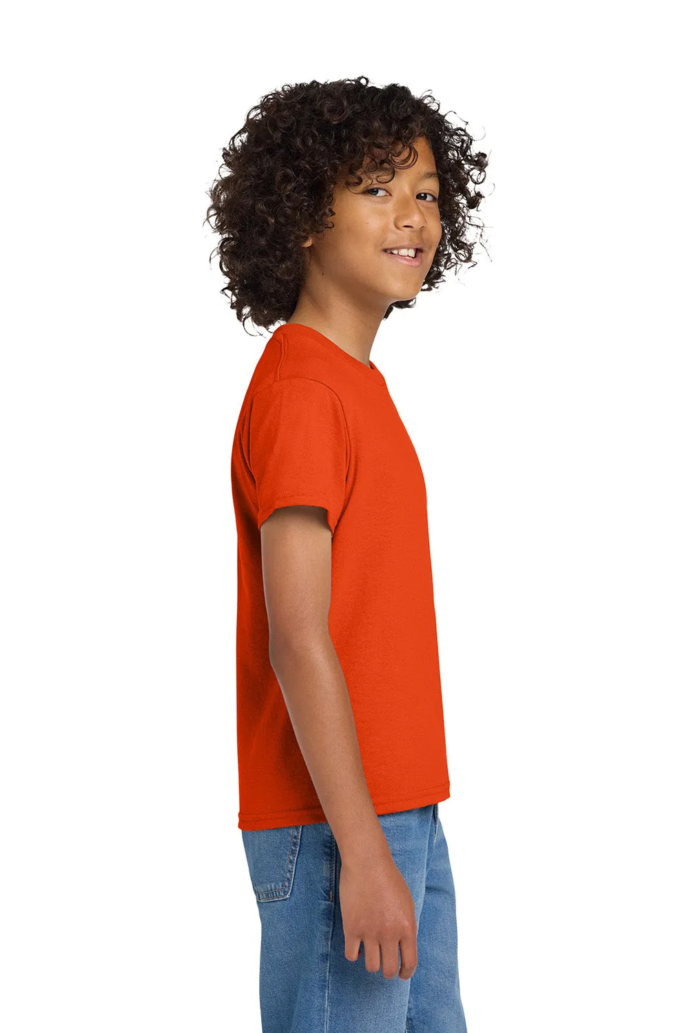 Gildan Youth DryBlend Moisture Wicking Short Sleeve Crewneck T-Shirt - Orange