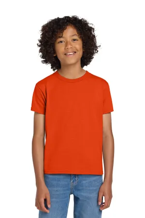 Gildan Youth DryBlend Moisture Wicking Short Sleeve Crewneck T-Shirt - Orange