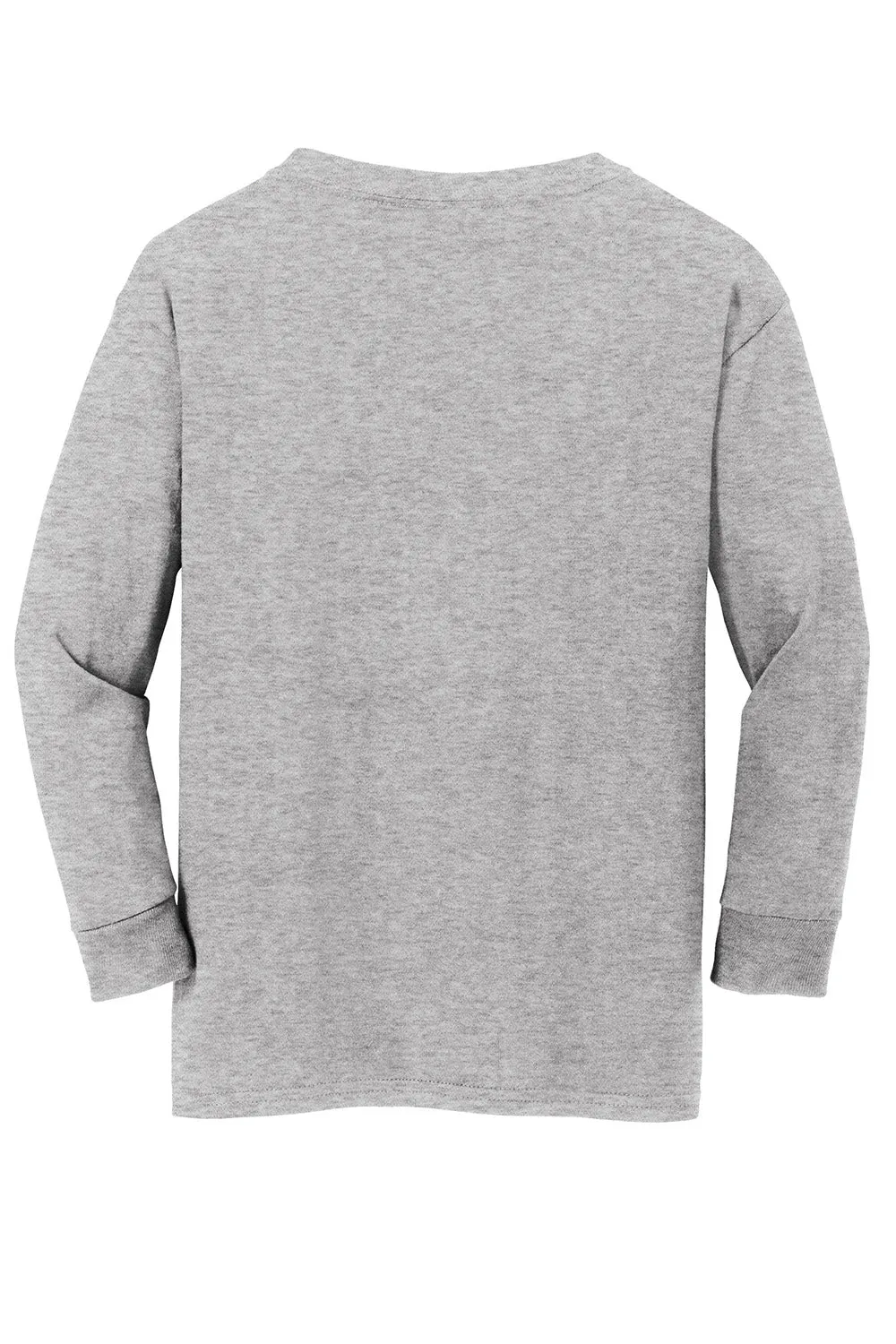 Gildan Youth Long Sleeve Crewneck T-Shirt - Sport Grey