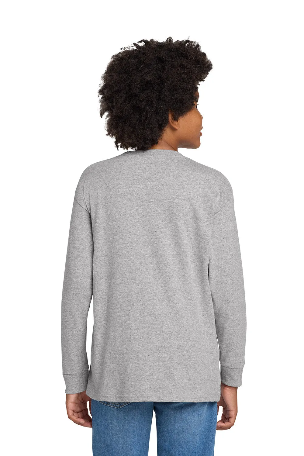 Gildan Youth Long Sleeve Crewneck T-Shirt - Sport Grey