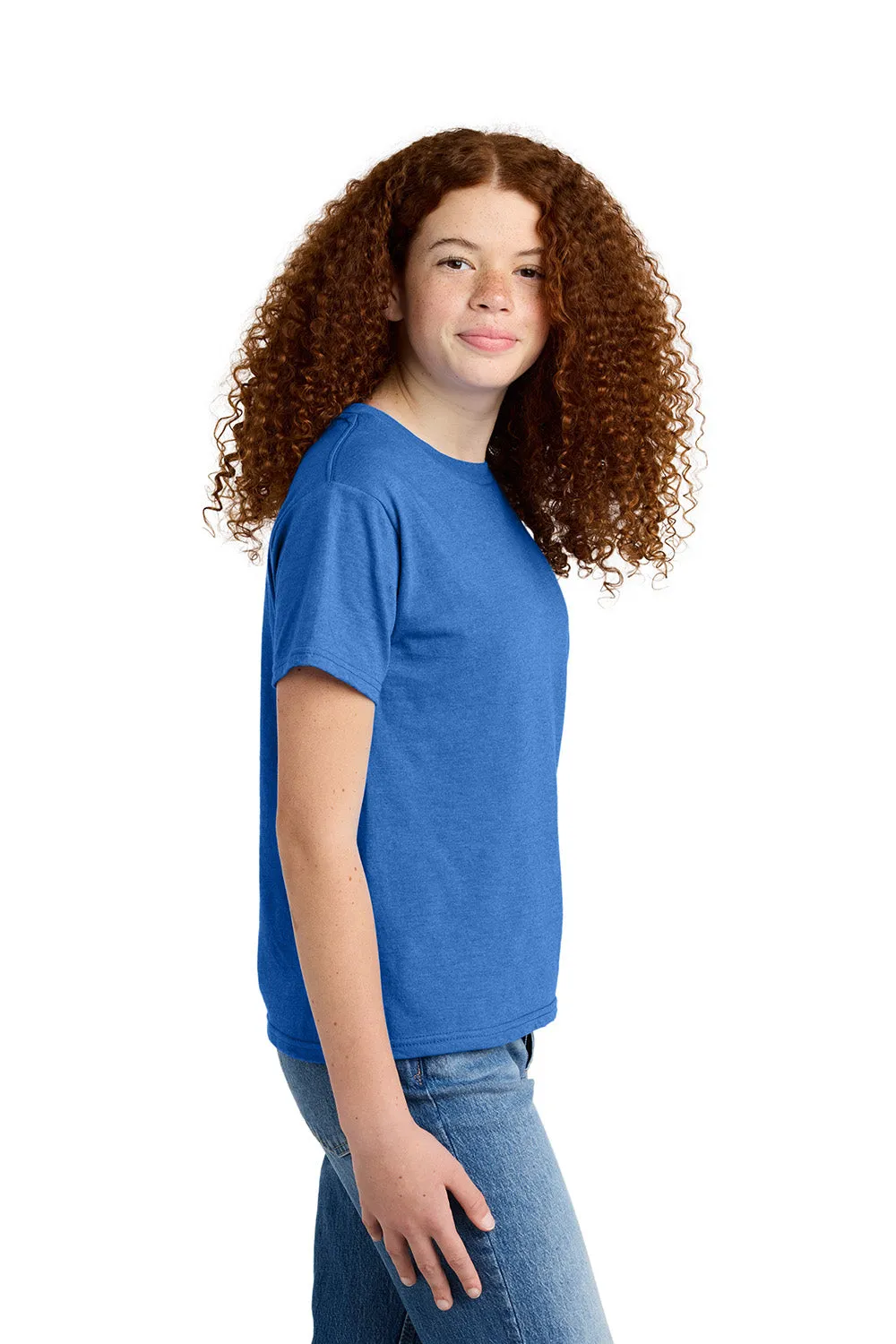 Gildan Youth Softstyle CVC Short Sleeve Crewneck T-Shirt - Royal Blue Mist