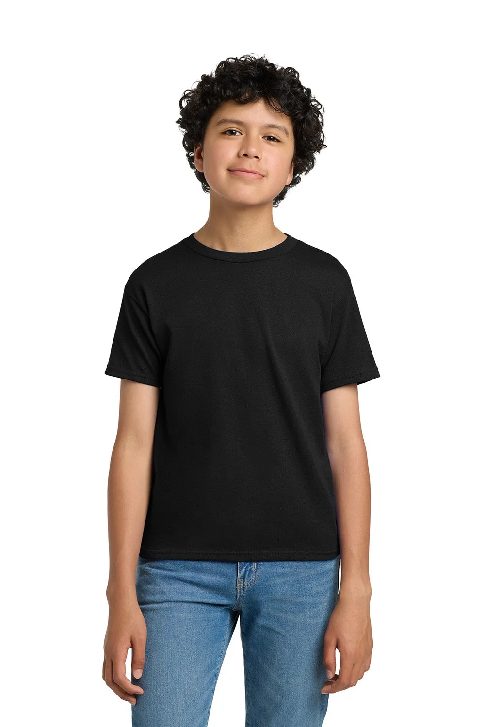 Hanes Youth EcoSmart Short Sleeve Crewneck T-Shirt - Black
