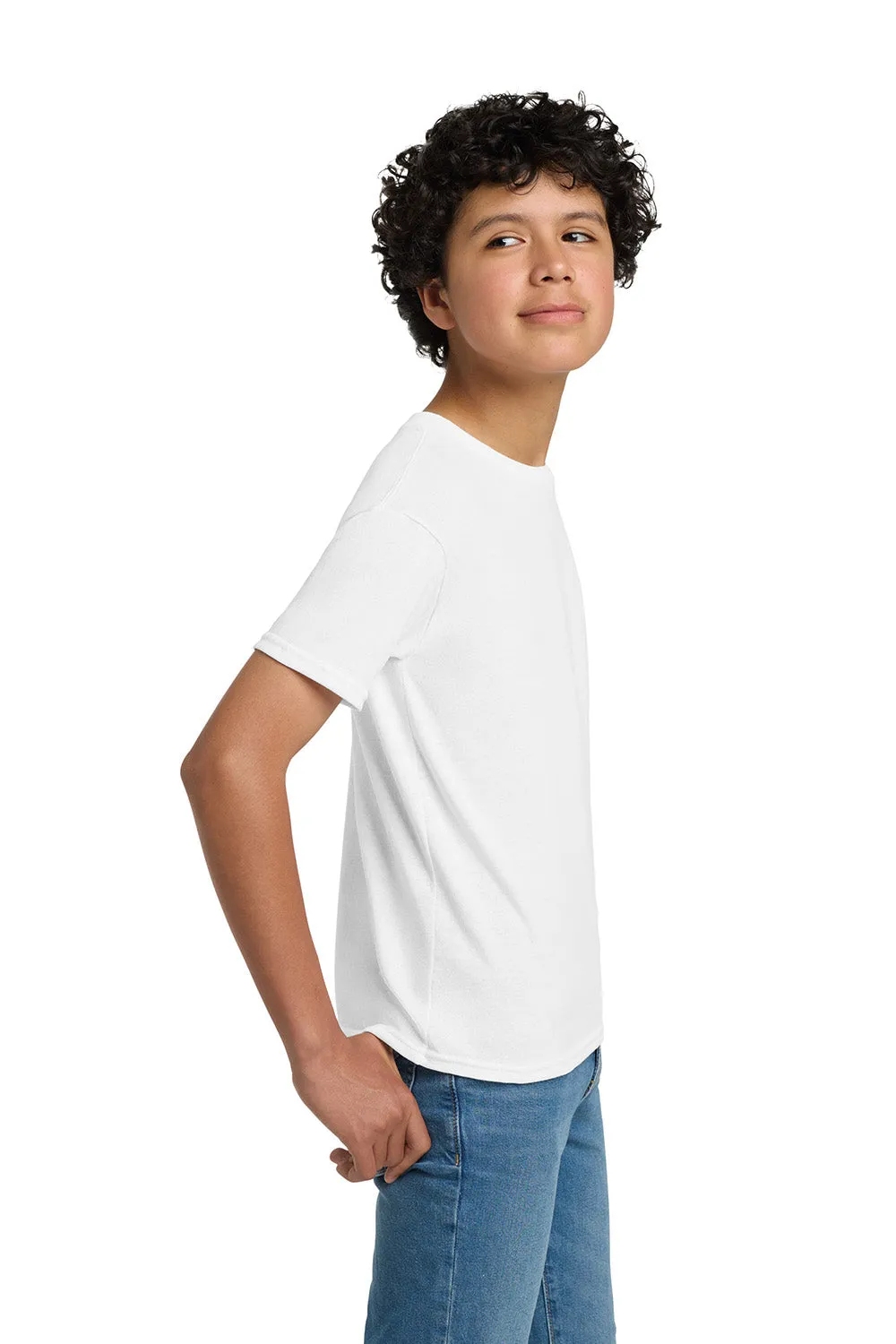 Hanes Youth EcoSmart Short Sleeve Crewneck T-Shirt - White
