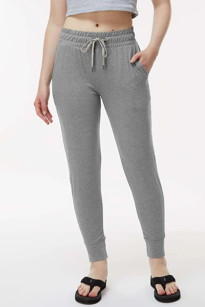 Holloway Womens Eco Revive Ventura Moisture Wicking Jogger Sweatpants w/ Pockets - Heather Grey