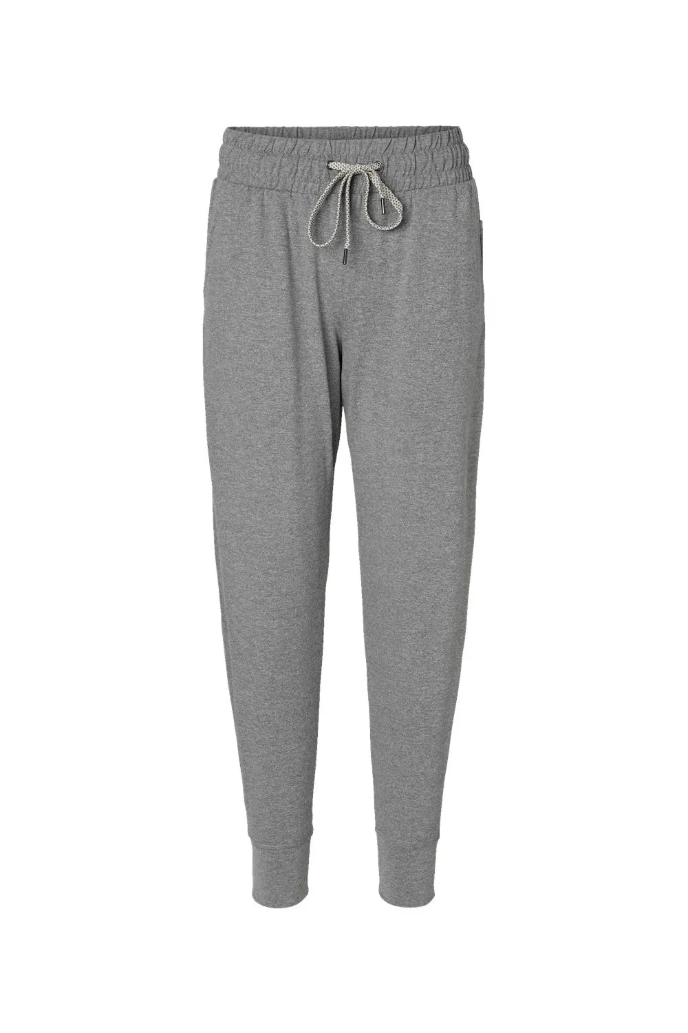 Holloway Womens Eco Revive Ventura Moisture Wicking Jogger Sweatpants w/ Pockets - Heather Grey