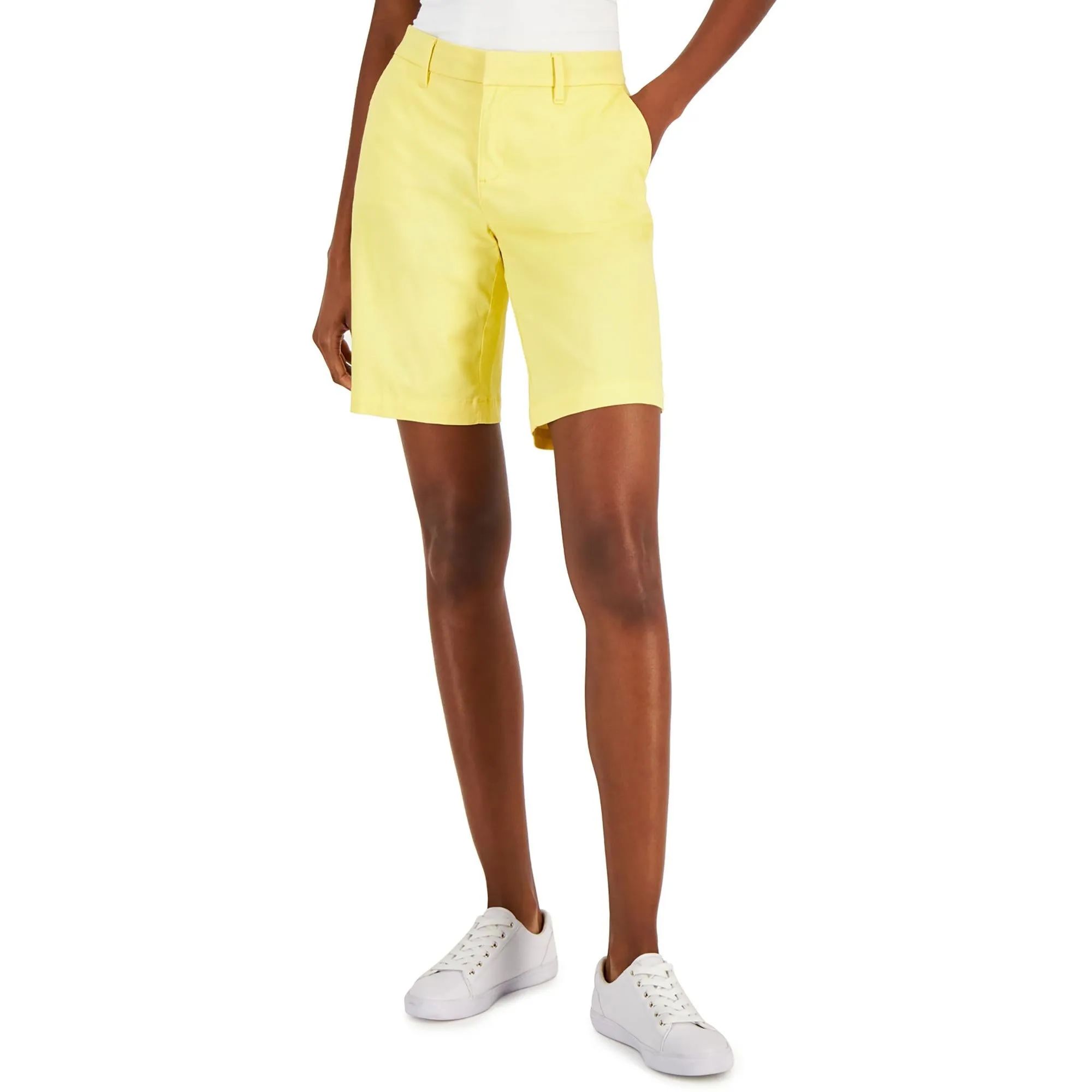 Hollywood Womens Solid Cotton Casual Shorts