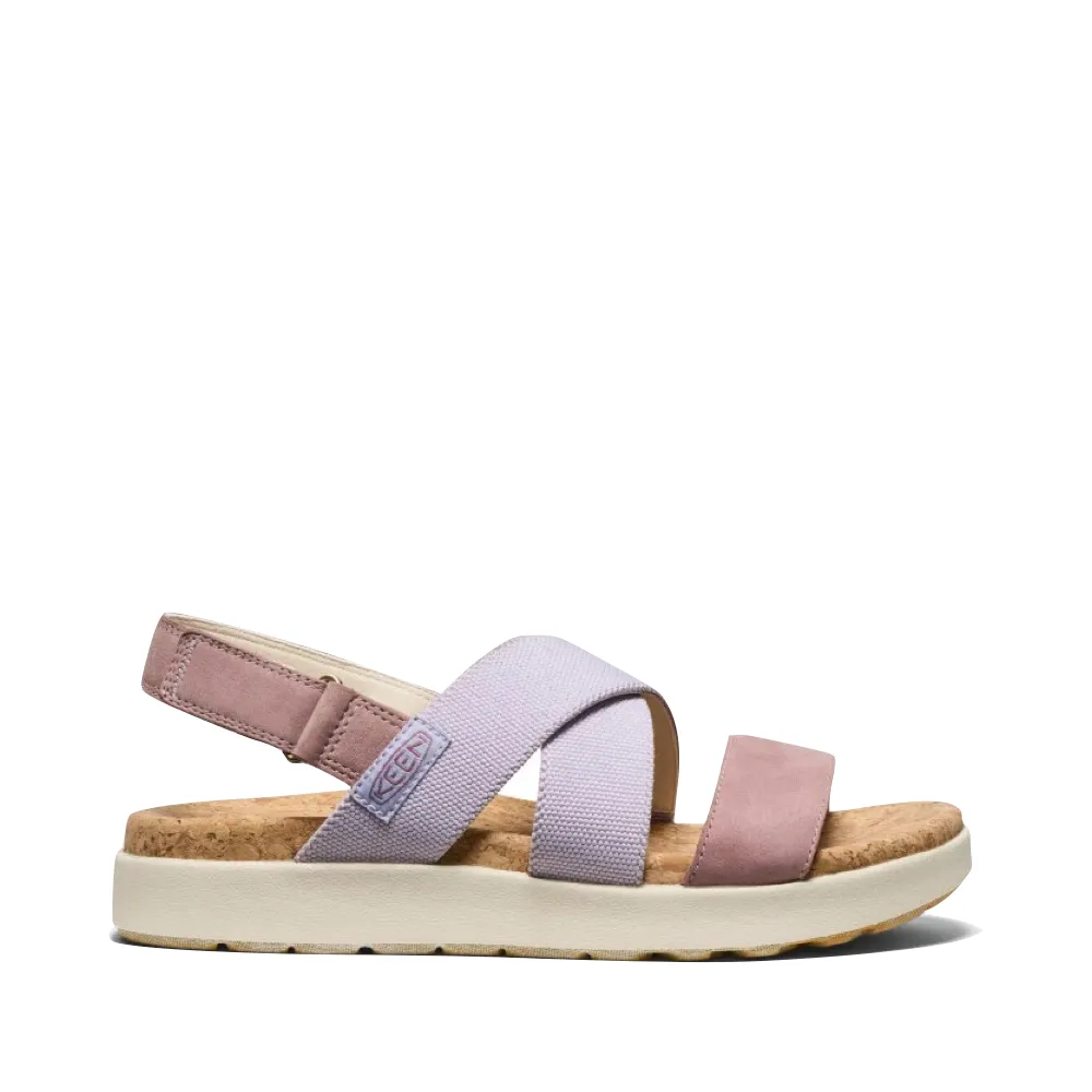 KEEN Women's Elle Criss Cross Sandal in Thistle/Toadstool