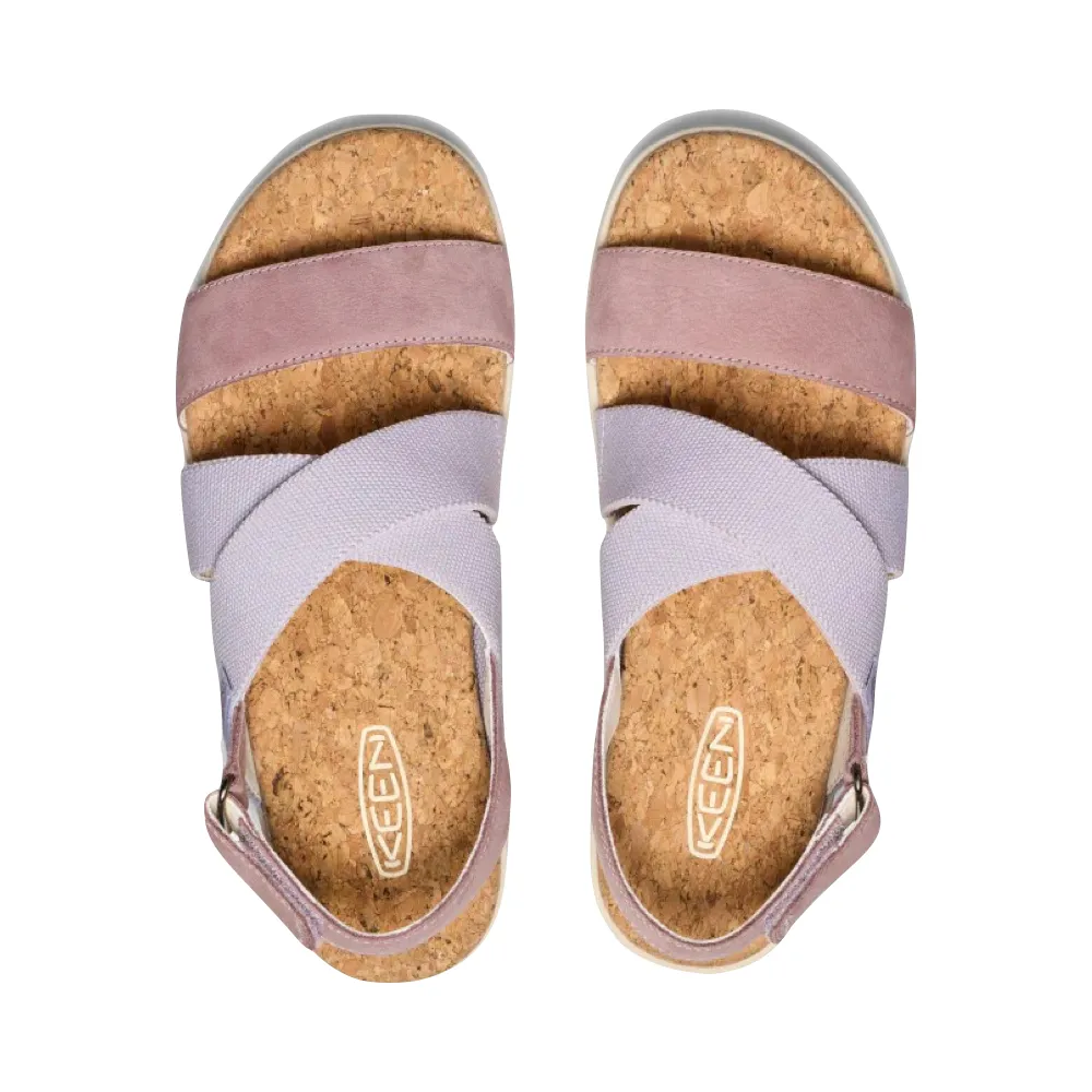 KEEN Women's Elle Criss Cross Sandal in Thistle/Toadstool