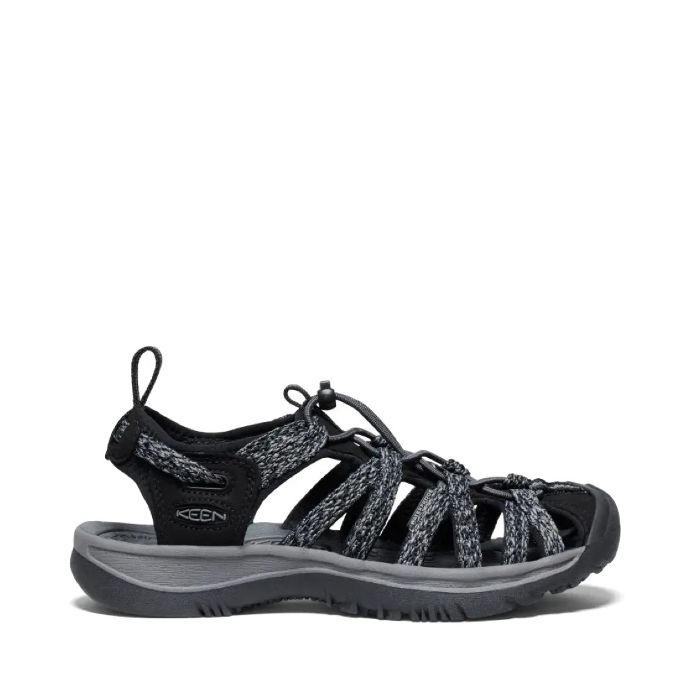 KEEN Women's Whisper Sandal in Black/Steel Grey