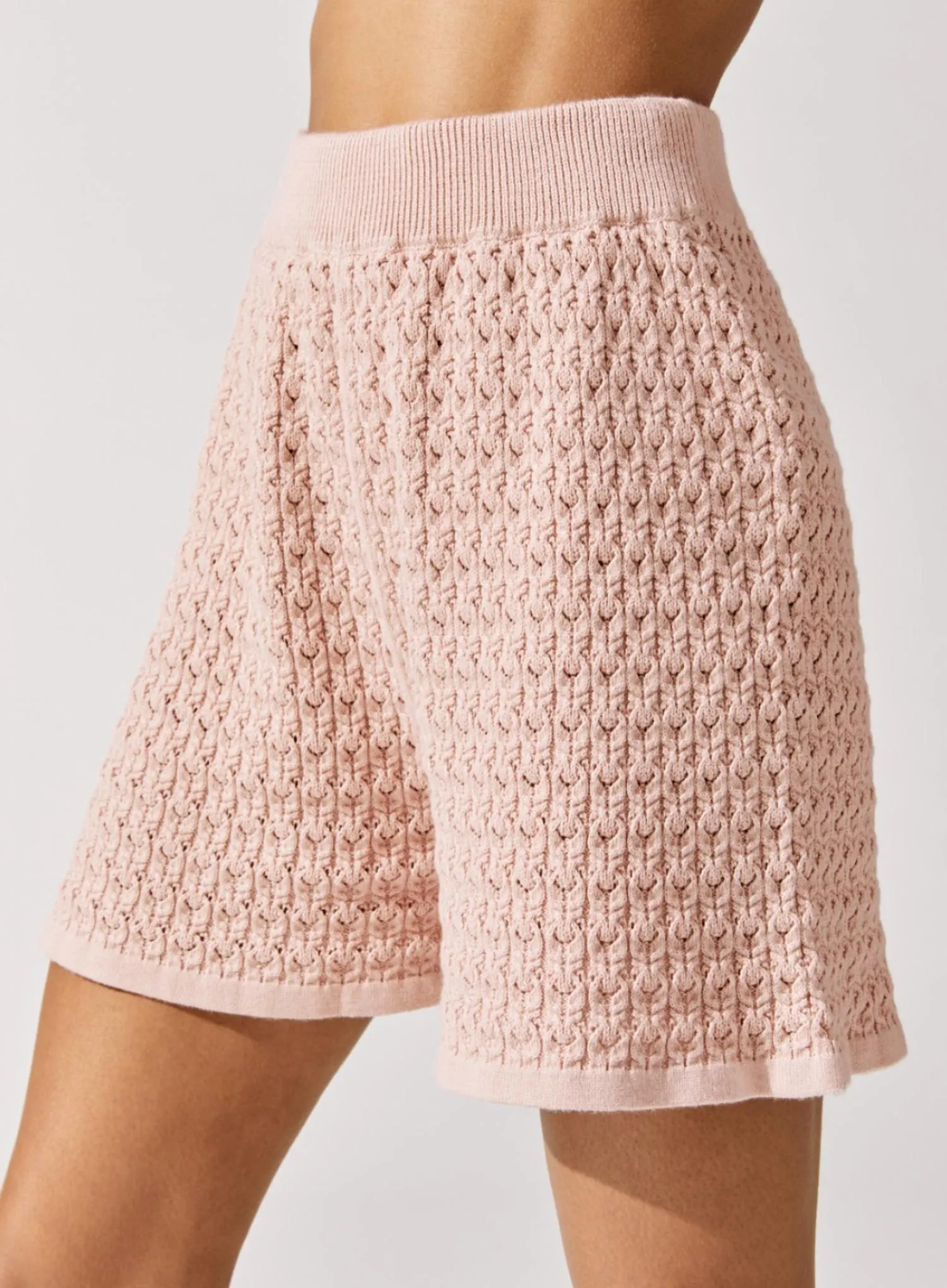 Lace Shorts In Cameo Pink