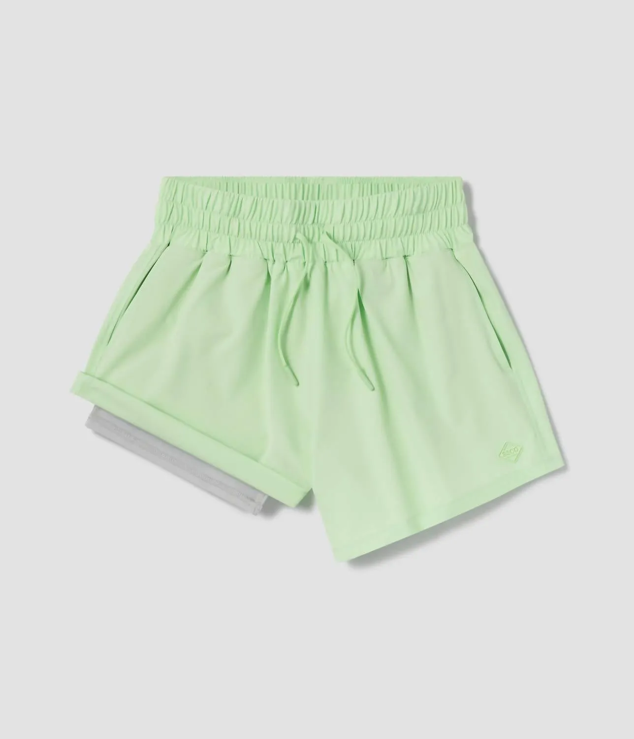 Lined Hybrid Shorts In Vapor Green