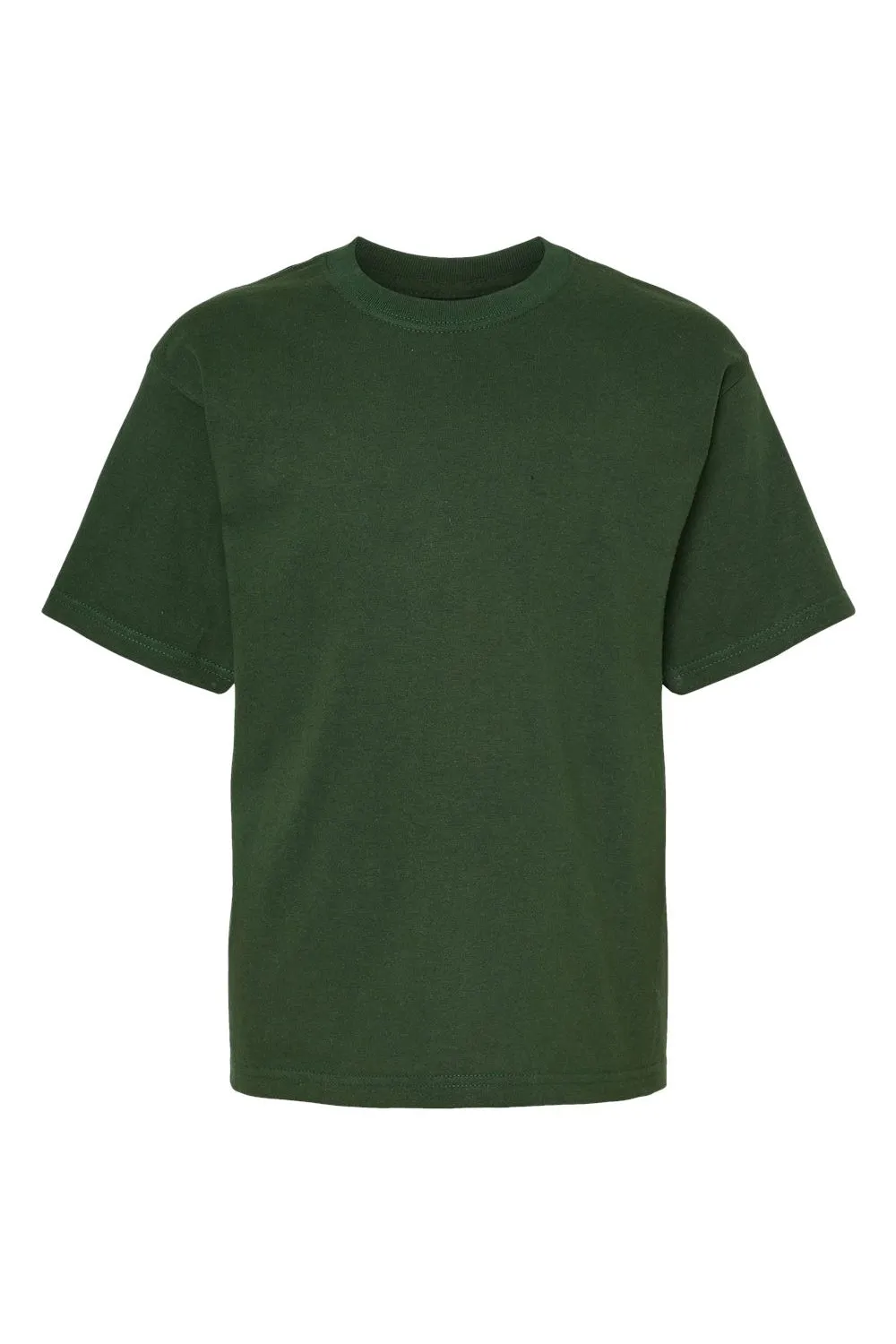 M&O Youth Gold Soft Touch Short Sleeve Crewneck T-Shirt - Forest Green