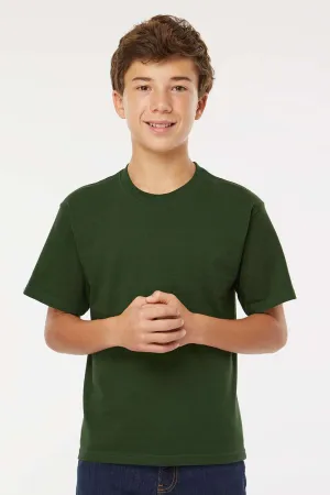 M&O Youth Gold Soft Touch Short Sleeve Crewneck T-Shirt - Forest Green