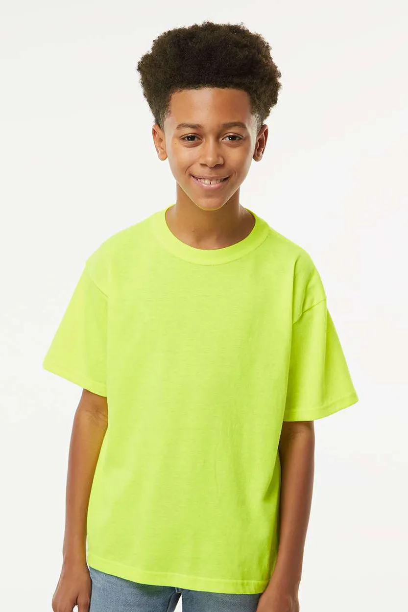 M&O Youth Gold Soft Touch Short Sleeve Crewneck T-Shirt - Safety Green