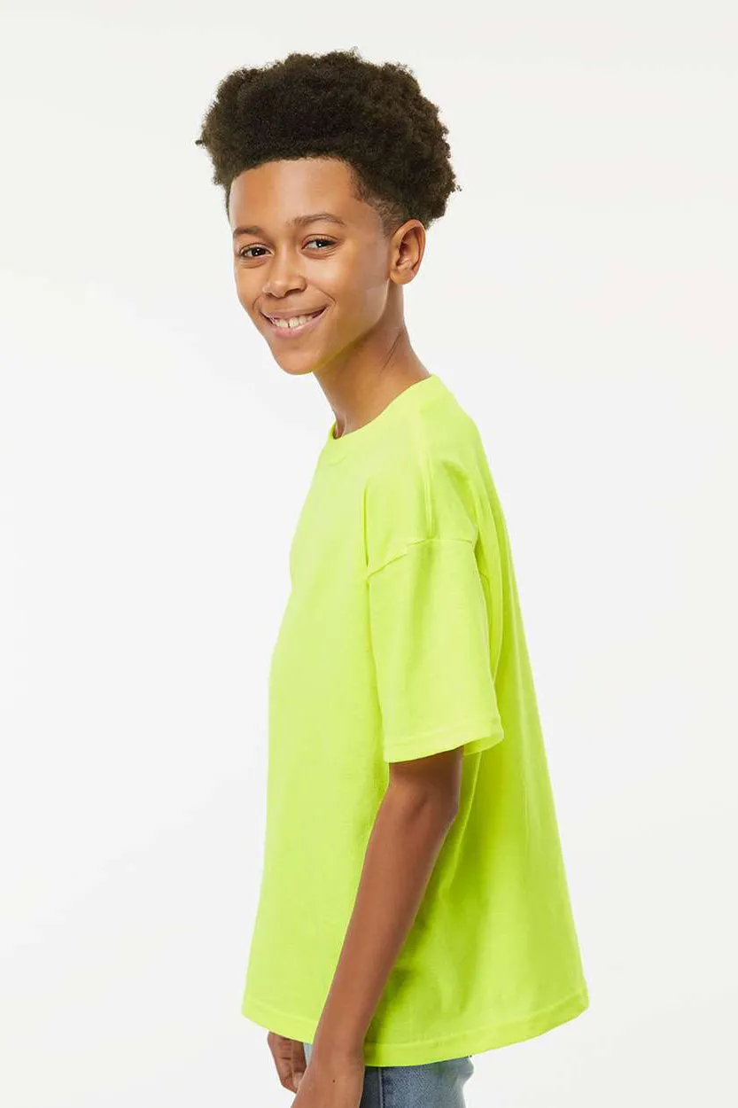 M&O Youth Gold Soft Touch Short Sleeve Crewneck T-Shirt - Safety Green