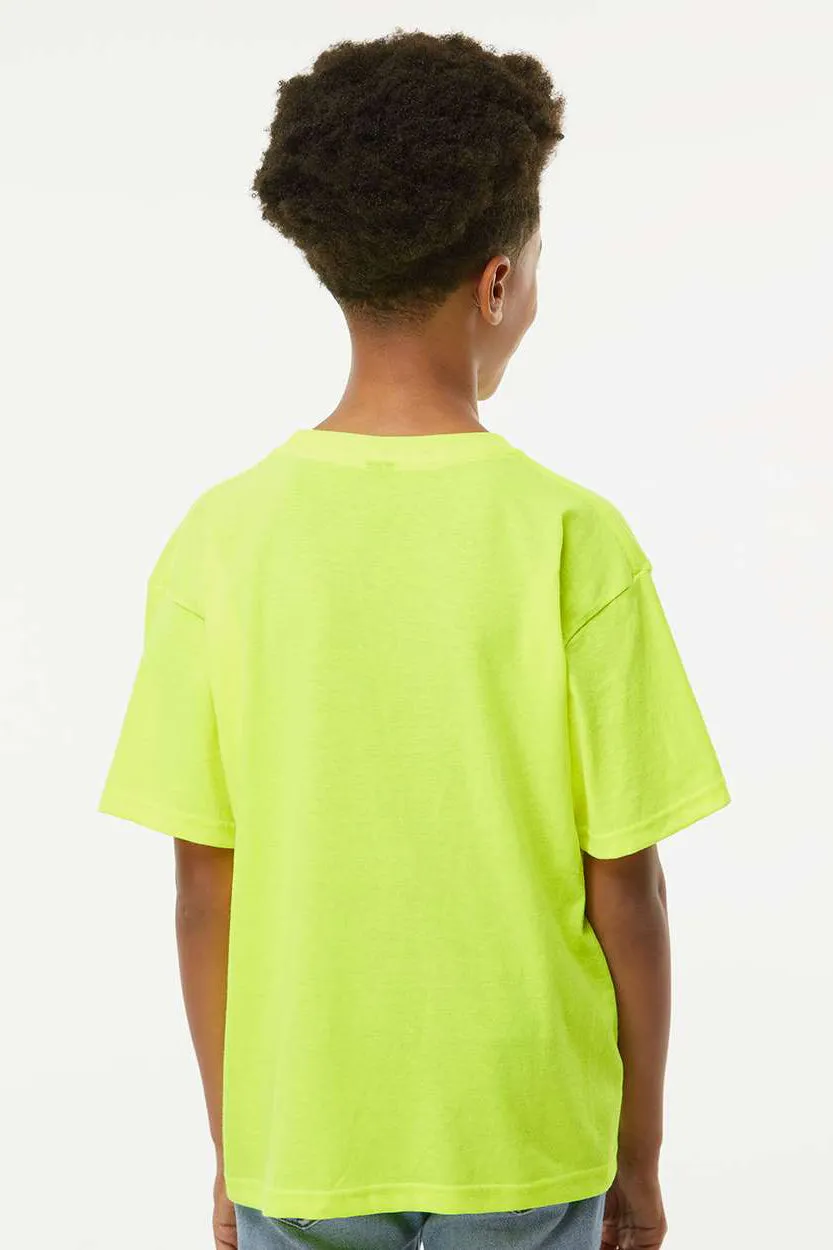 M&O Youth Gold Soft Touch Short Sleeve Crewneck T-Shirt - Safety Green