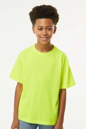 M&O Youth Gold Soft Touch Short Sleeve Crewneck T-Shirt - Safety Green