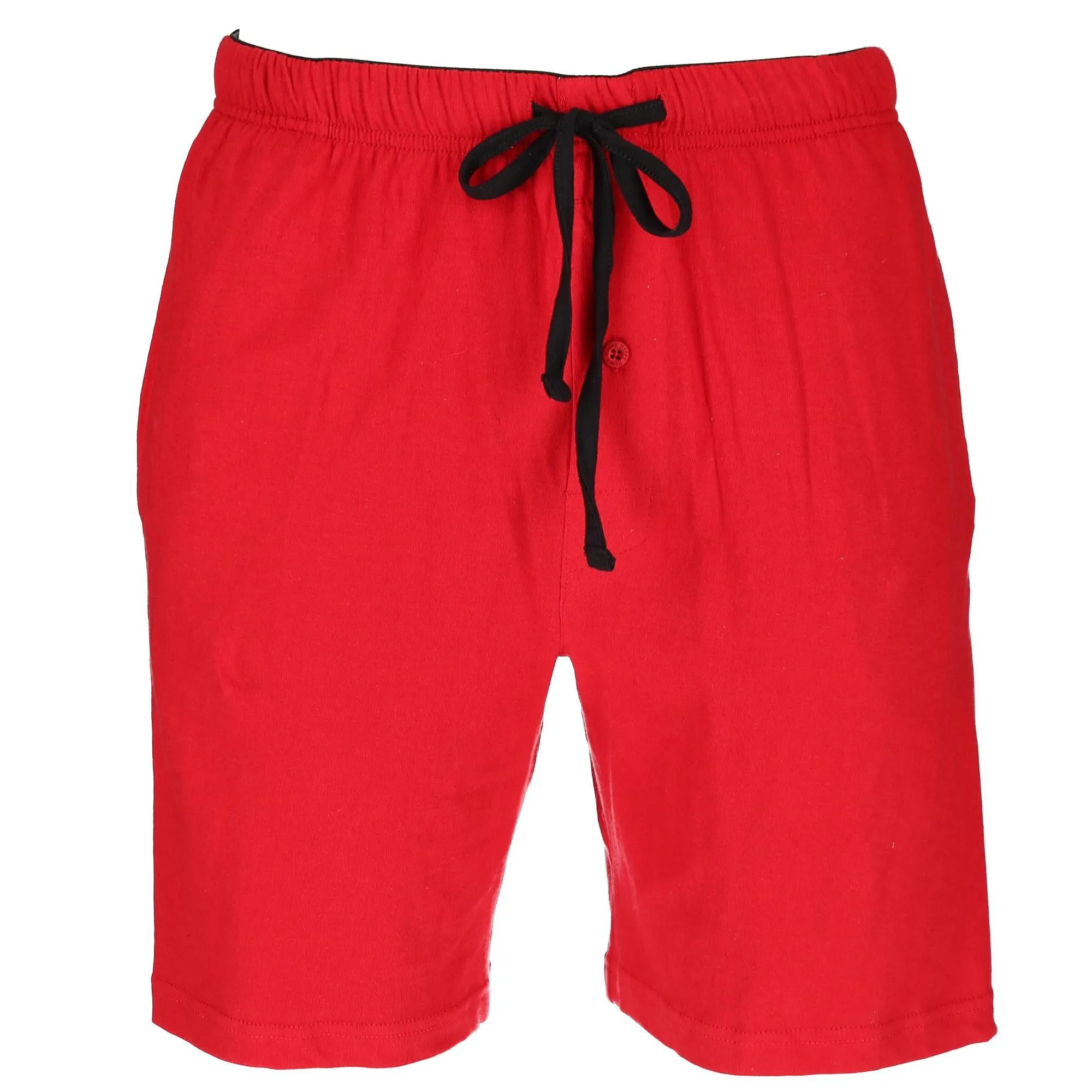 Mens Big & Tall Jersey Knit Cotton Button Fly Pajama Sleep Shorts