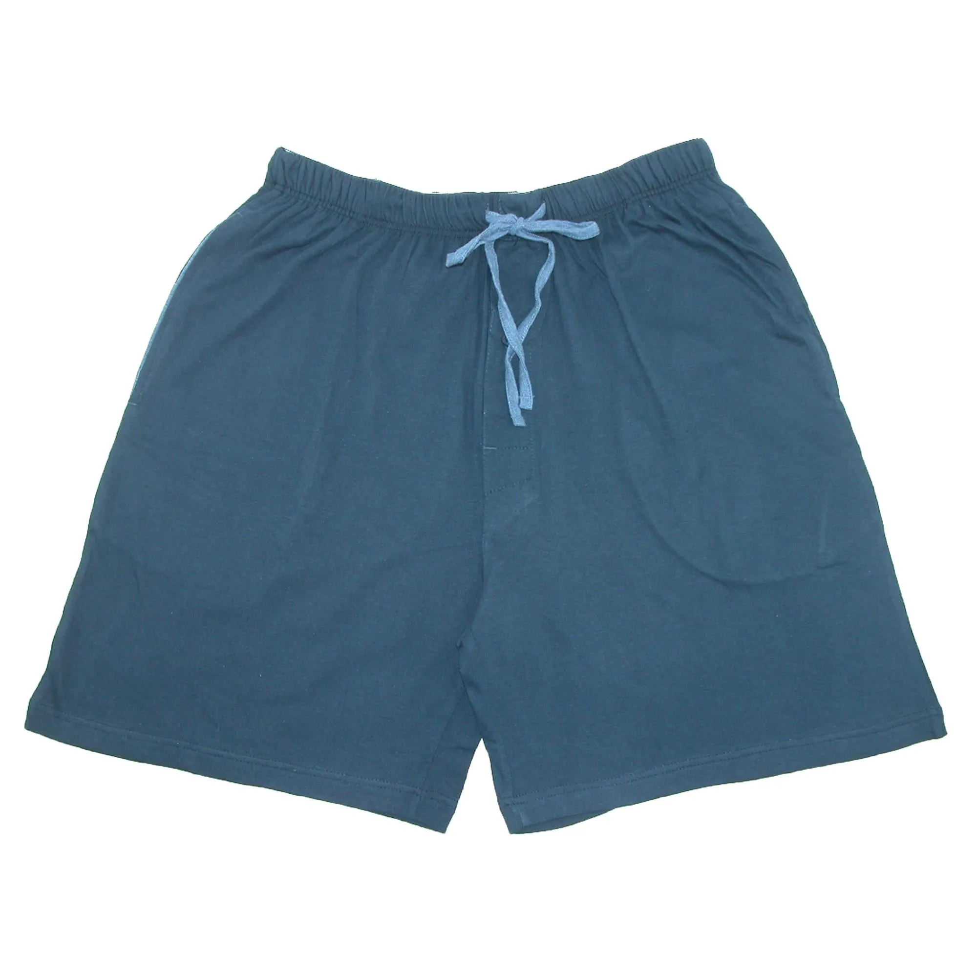 Mens Big & Tall Jersey Knit Cotton Button Fly Pajama Sleep Shorts