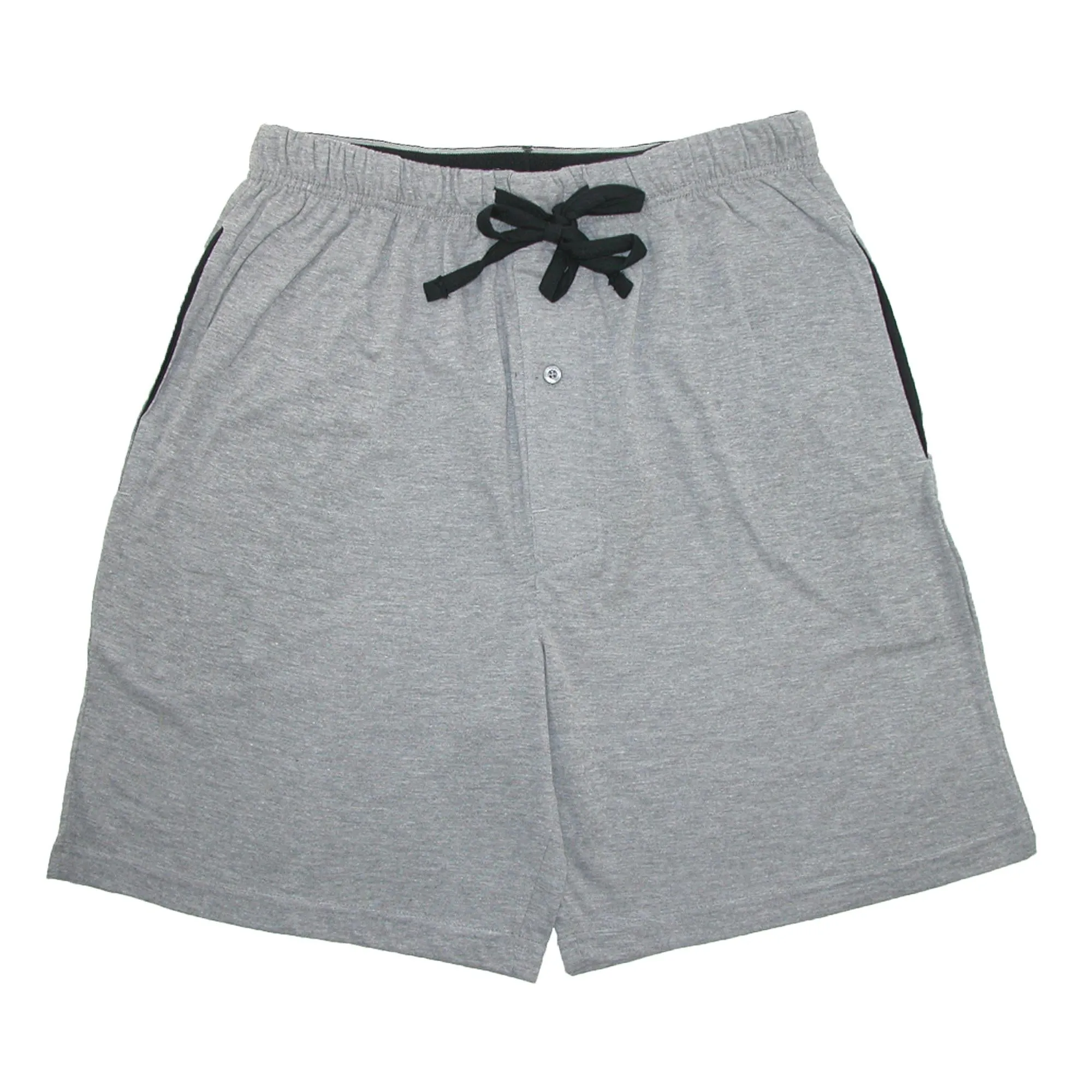 Mens Big & Tall Jersey Knit Cotton Button Fly Pajama Sleep Shorts