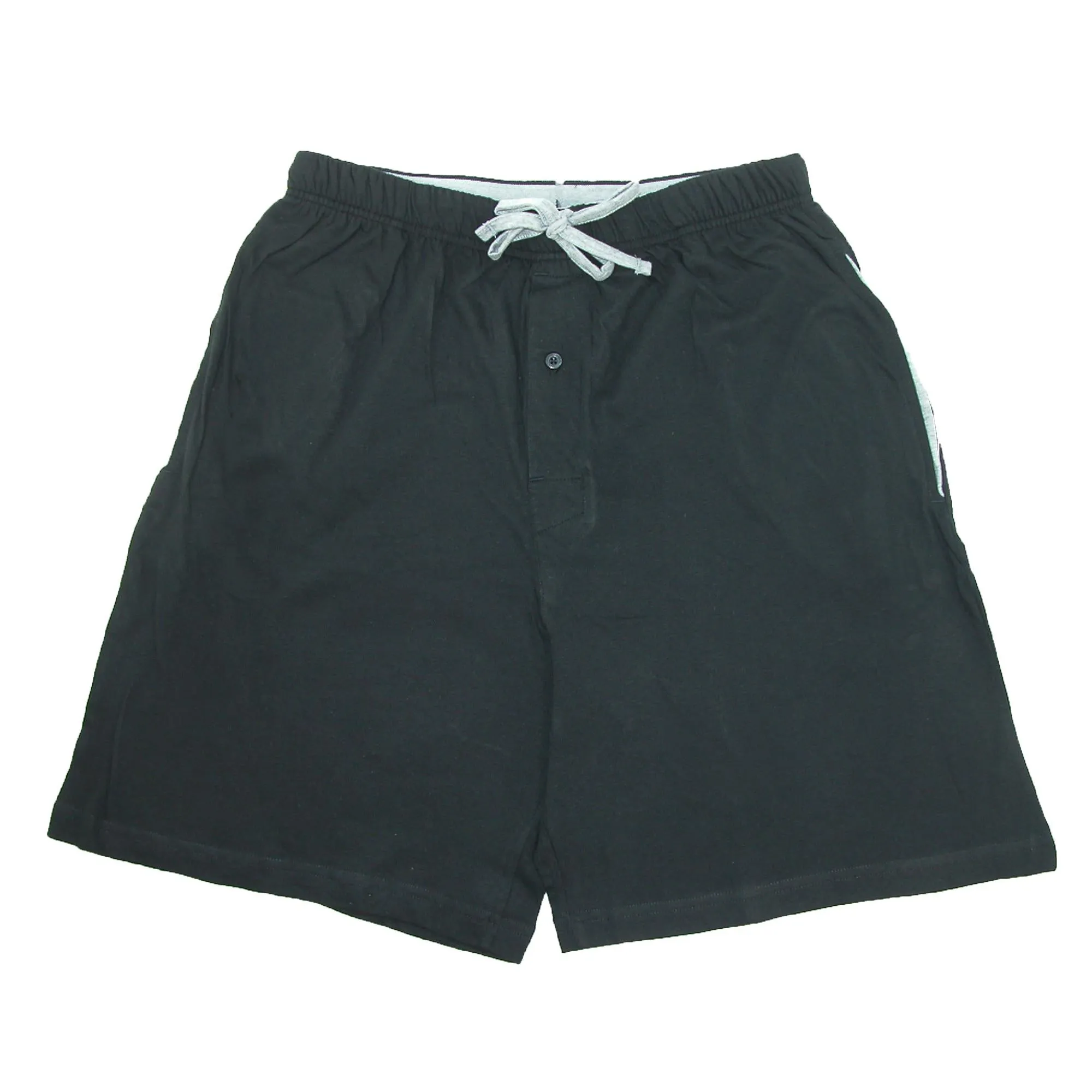 Mens Big & Tall Jersey Knit Cotton Button Fly Pajama Sleep Shorts