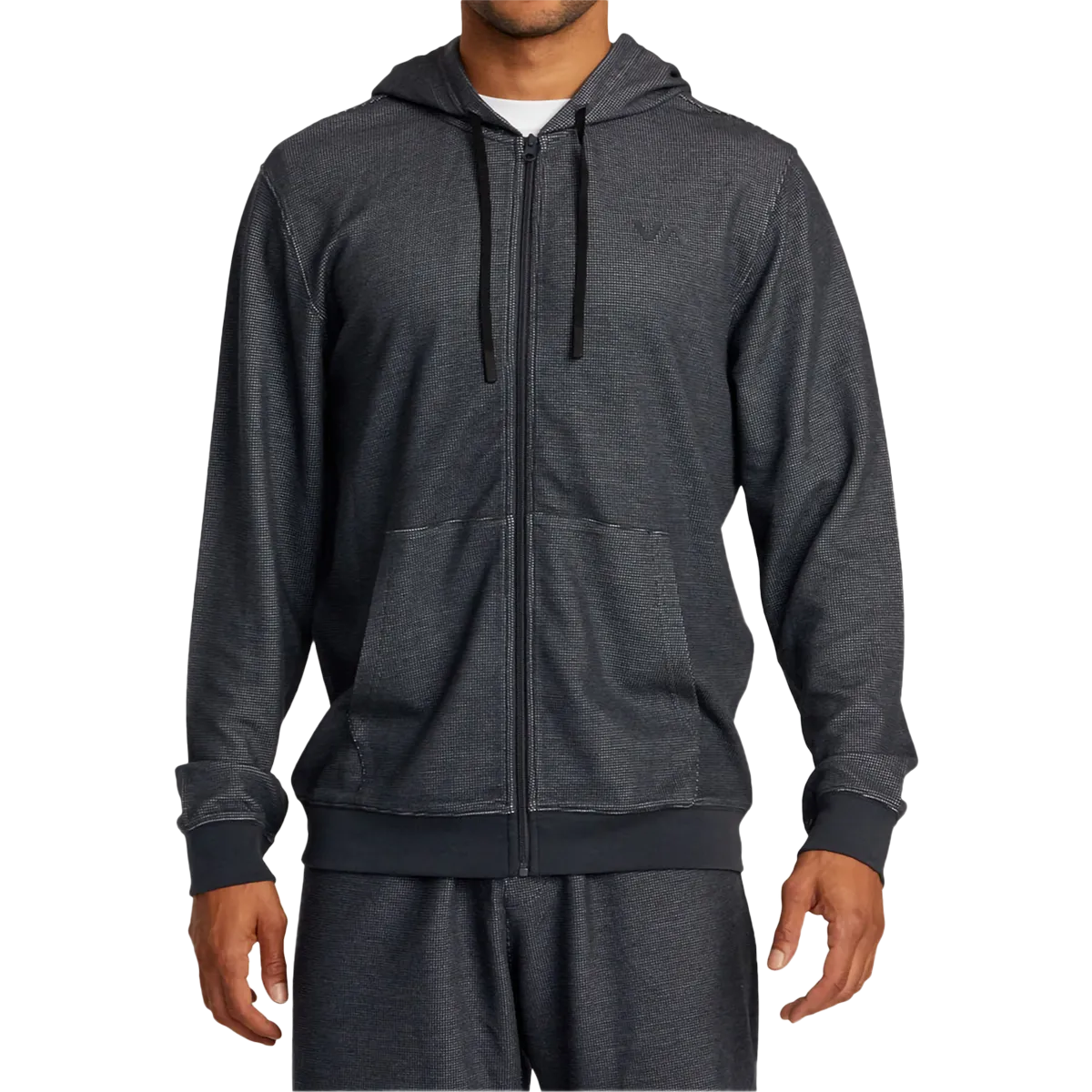 Men's Cable Waffle Zip Hood