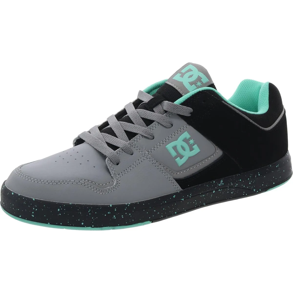 Mens Leather Lace-Up Skate Shoes
