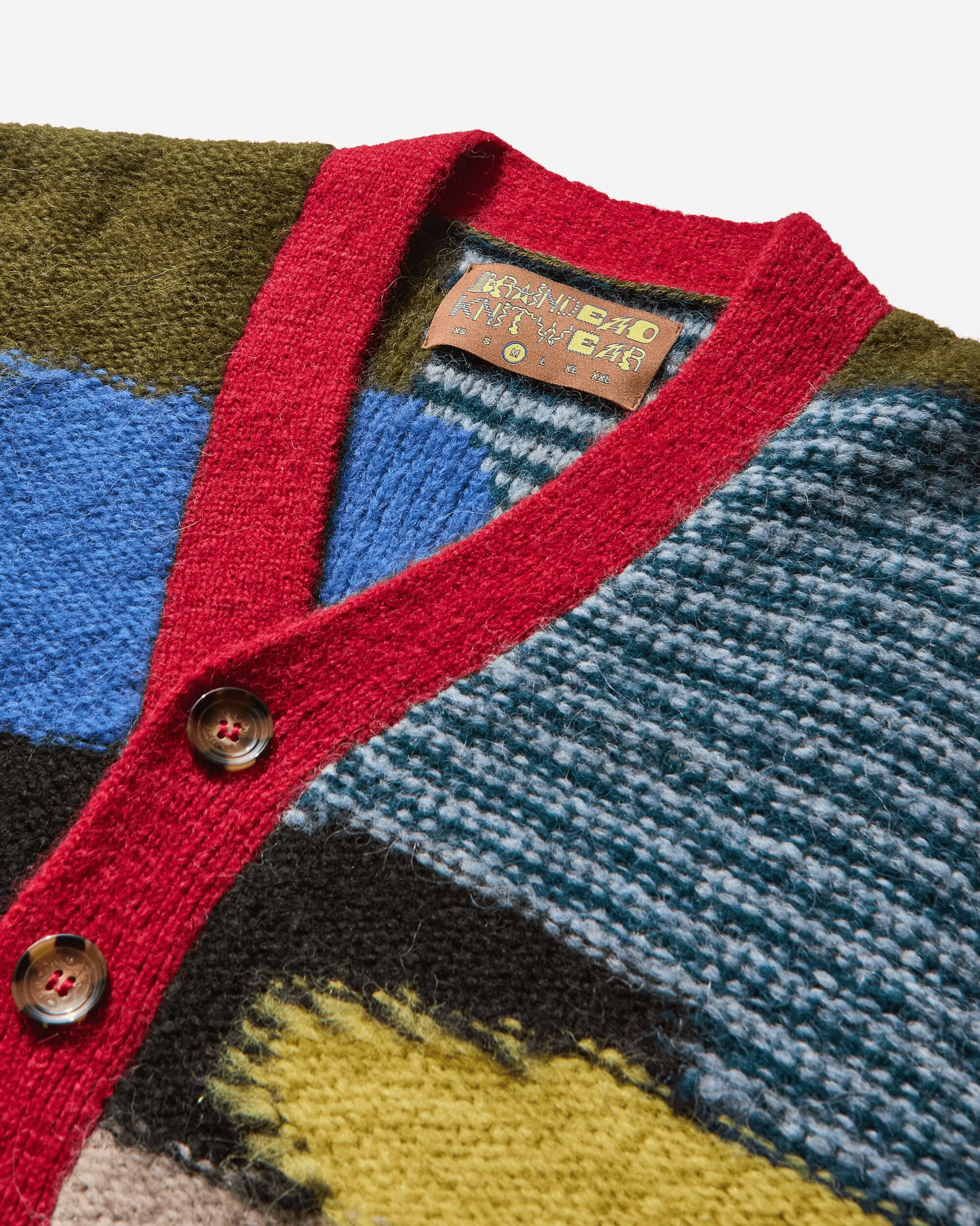 Men's Mix Pattern Cardigan Olive