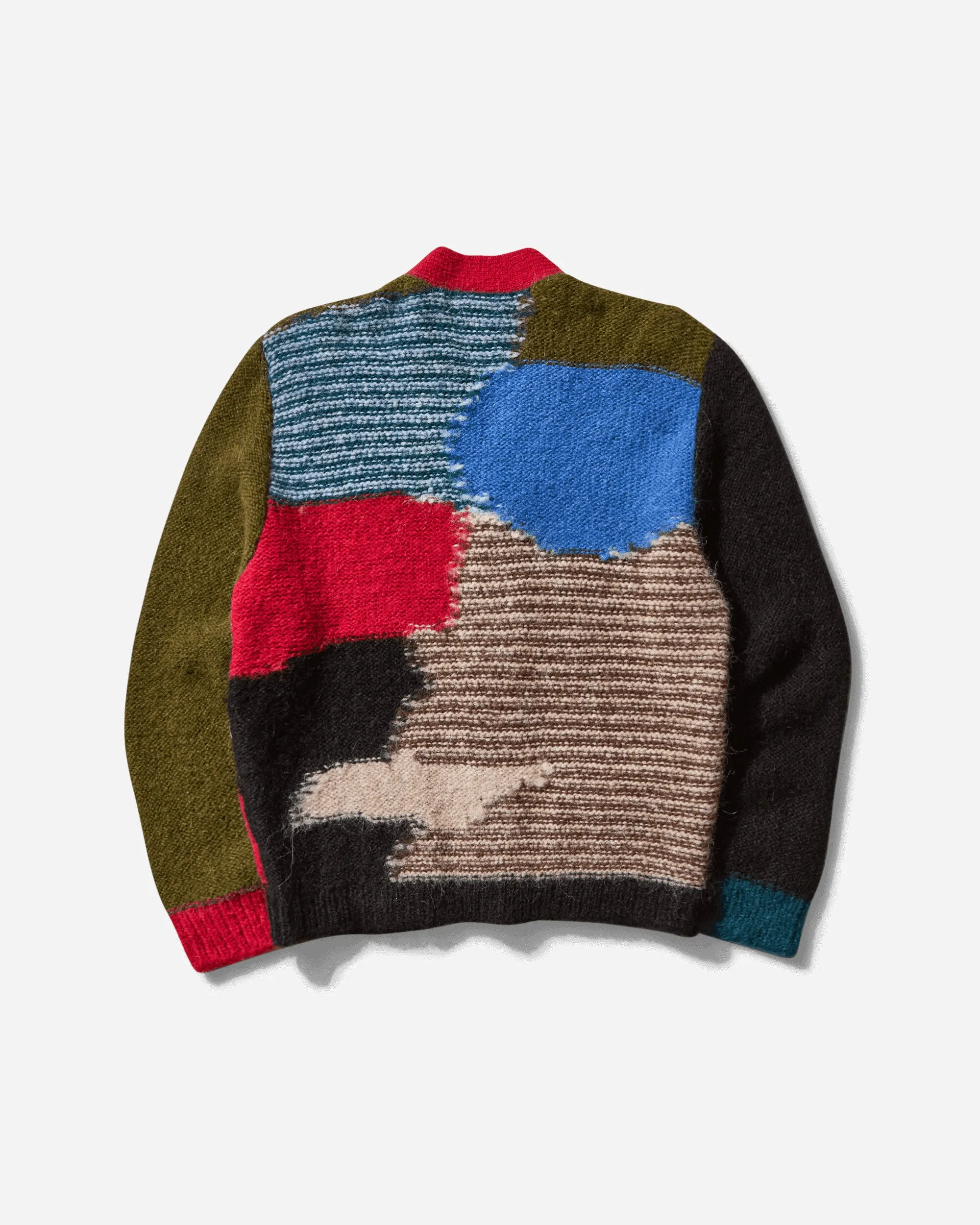 Men's Mix Pattern Cardigan Olive