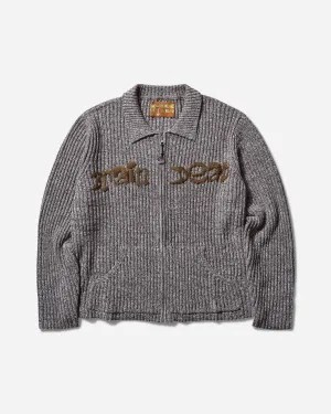 Men's Rib Knit Cardigan Brown