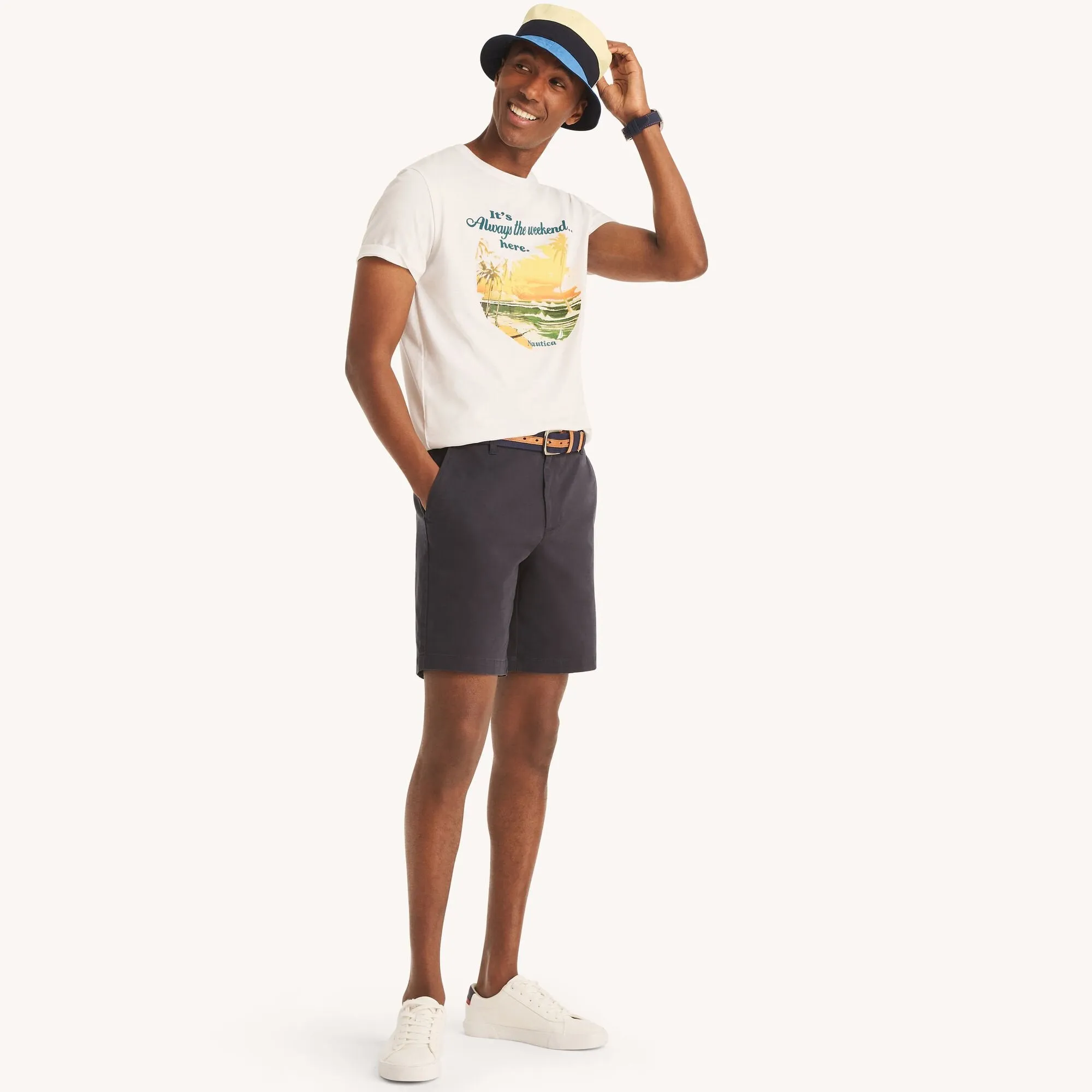 Nautica Mens Always Weekend Graphic T-Shirt