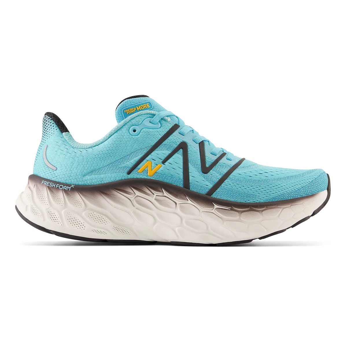 New Balance Fresh Foam X More V4 - Summer Aqua - Black - Hot Marigold