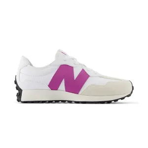 New Balance Kid's (Grade School) GS327ST White/Passion Fruit New Balance Shoes