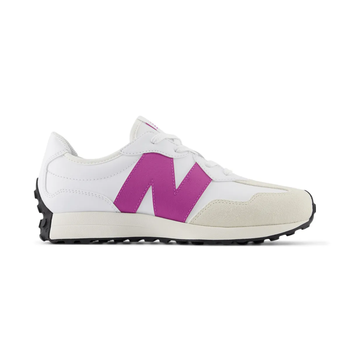 New Balance Kid's (Grade School) GS327ST White/Passion Fruit New Balance Shoes