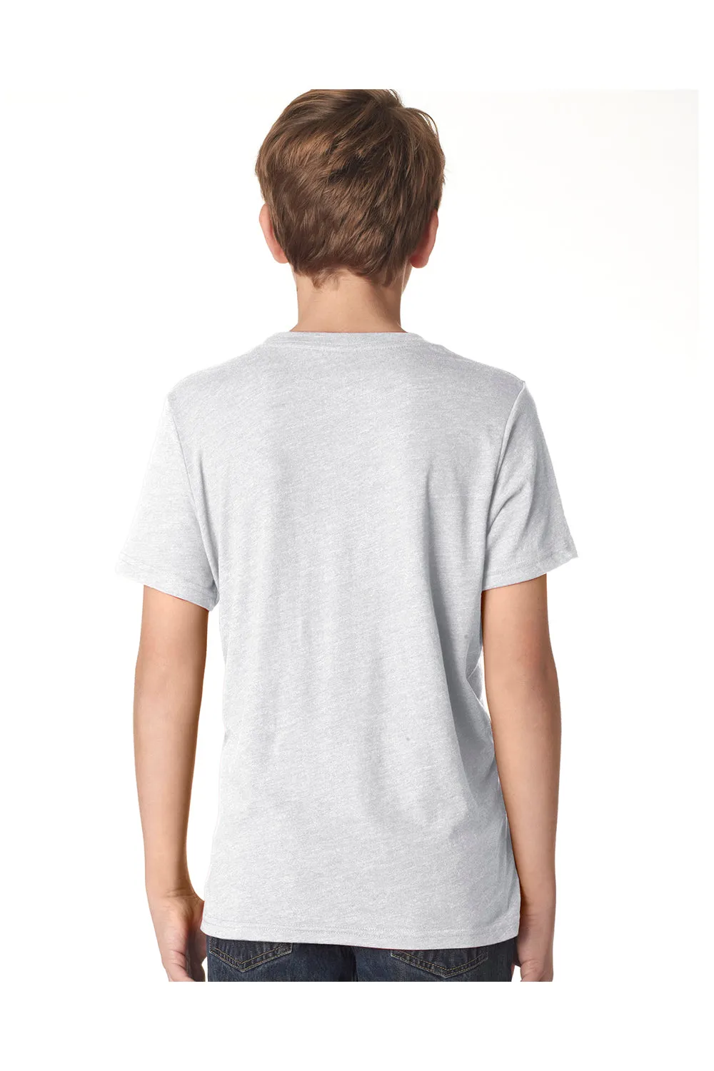 Next Level Youth Jersey Short Sleeve Crewneck T-Shirt - Heather White