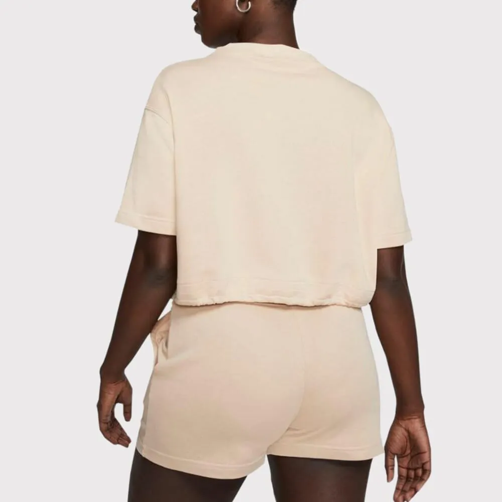 Nike Air Sportswear Short Sleeve Running Top Shimmer Tan  CJ2275-287 Women's