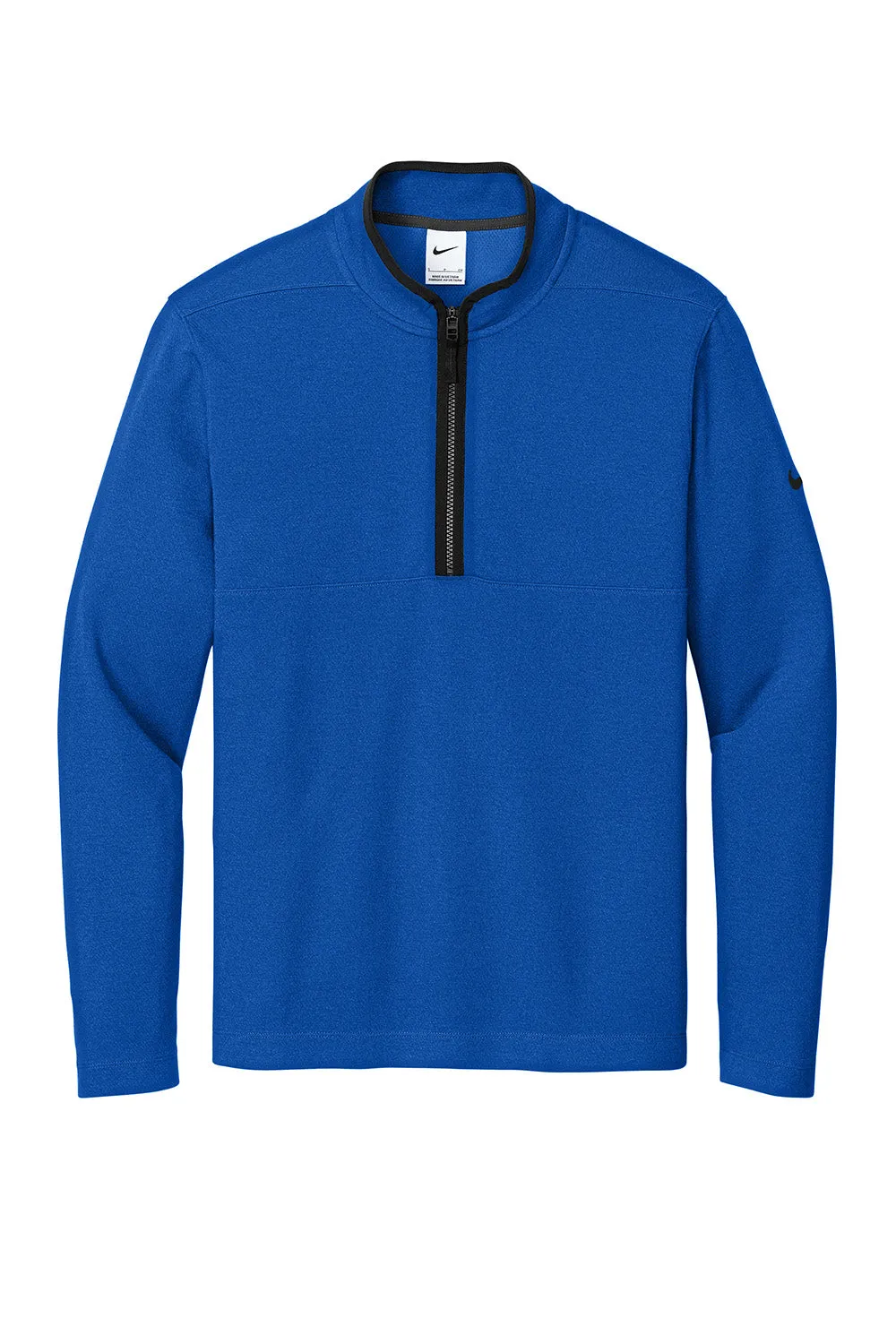 Nike Mens Textured 1/4 Zip Sweatshirt - Gym Blue