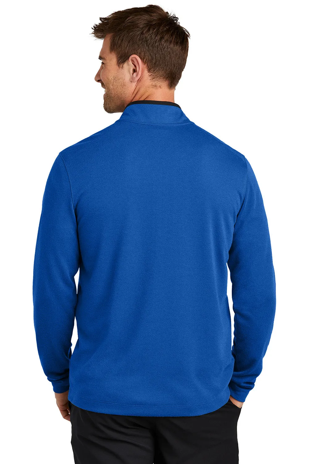 Nike Mens Textured 1/4 Zip Sweatshirt - Gym Blue