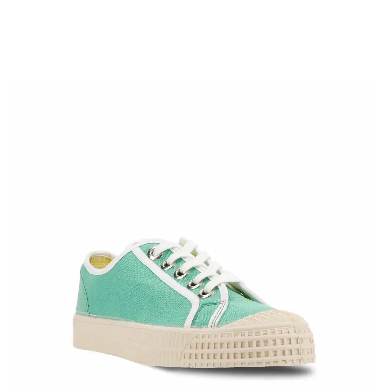 Novesta Womens Star Master Trainer Contrast Piping 50 Green 10 White / 106 Ecru
