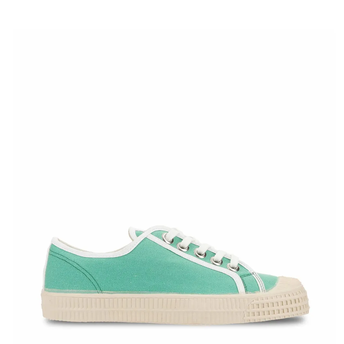 Novesta Womens Star Master Trainer Contrast Piping 50 Green 10 White / 106 Ecru
