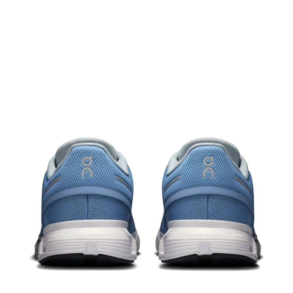 On Women's Cloud 6 Sneaker in Chambray/White